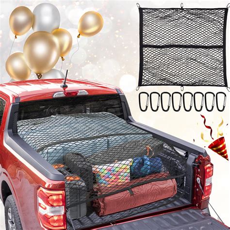 Amazon Double Layer Truck Cargo Net For Pickup Truck Bed Hold