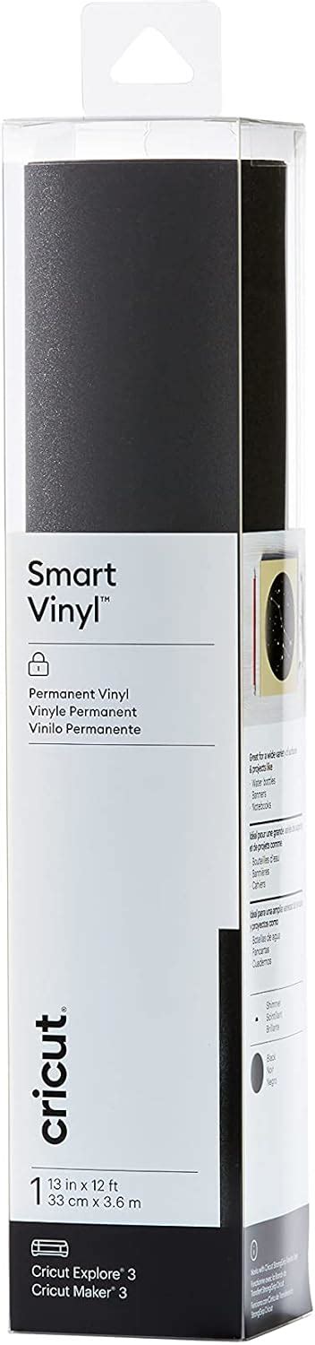 Amazon Cricut Smart Permanent Vinyl 13in X 12ft Shimmer Black