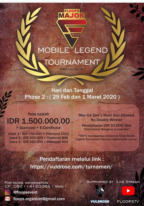 Brosur Turnamen Mobile Legend Lakaran