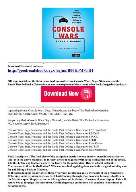 (Download) Read Console Wars: Sega Nintendo and the Battle That Defined ...