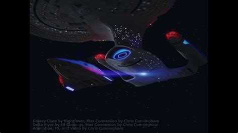 Star Trek Voyager Timeless Challengerdelta Flyer Chase And Battle