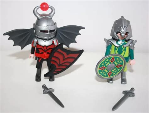 PLAYMOBIL 4912 CHEVALIERS Du Dragon Duel Duopack Moyen Age Complet EUR