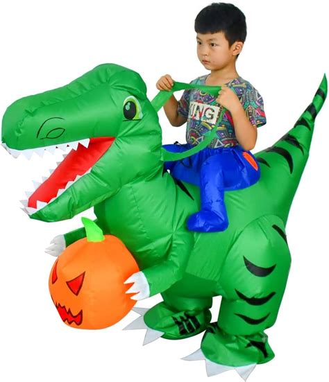 Funslane Disfraz Inflable De Dinosaurio De Halloween Para Ni Os Para