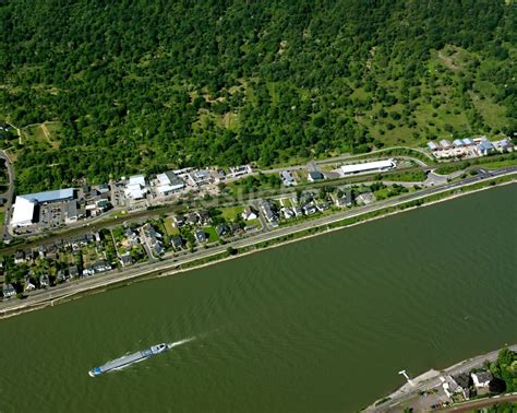 Luftaufnahme Bad Salzig Ortskern Am Uferbereich Des Rhein