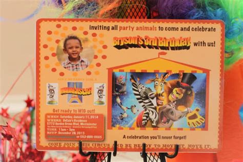 FREE Madagascar Birthday Invitation Templates