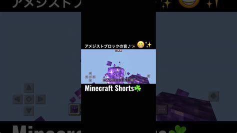 Minecraftshorts！minecraftアメジストブロックの音 Minecraft Shorts マイクラ