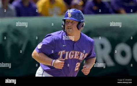 Lsu First Baseman Cade Beloso Runs During An Ncaa Baseball Game On