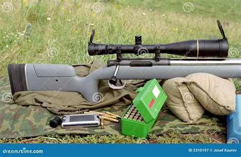 M16 Rifle With Telescopic Sight Royalty Free Stock Image