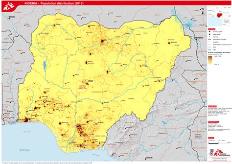 Nigeria: Population distribution (2015) - Nigeria | ReliefWeb