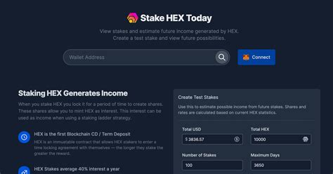 Stake HEX Today