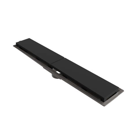 Ralo Linear 50 cm Sifonado Saída Central Preto