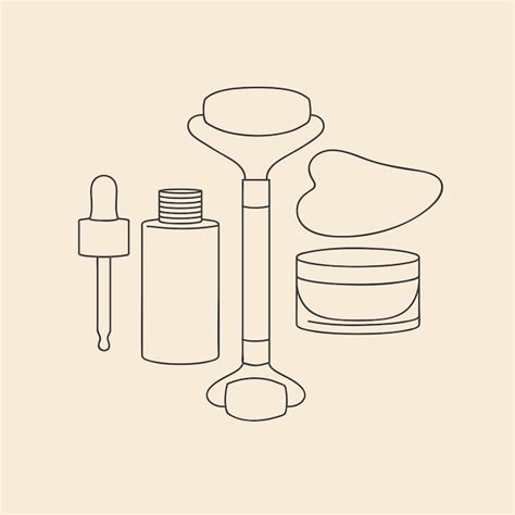 Équipement Dillustration Vectorielle Et Cosmétiques Pour Le Massage Du