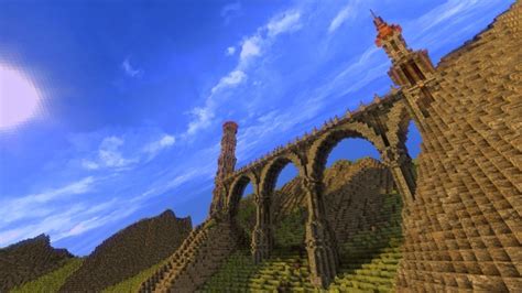 The Bridge Of Two Towers Medieval Build Minecraft Project