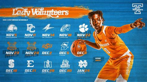 Printable Lady Vols Basketball Schedule