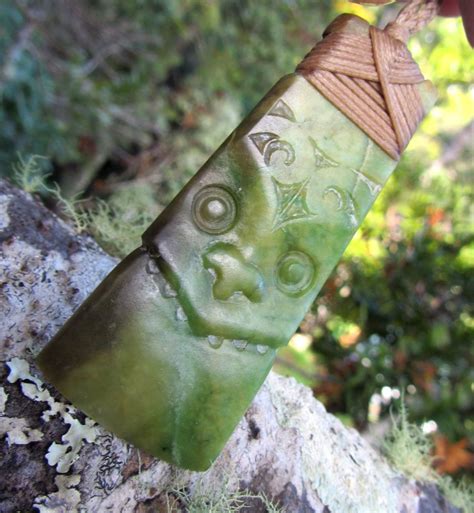 One Of Kind Nz Pounamu Greenstone Jade Maori Bound Koruru Toki By