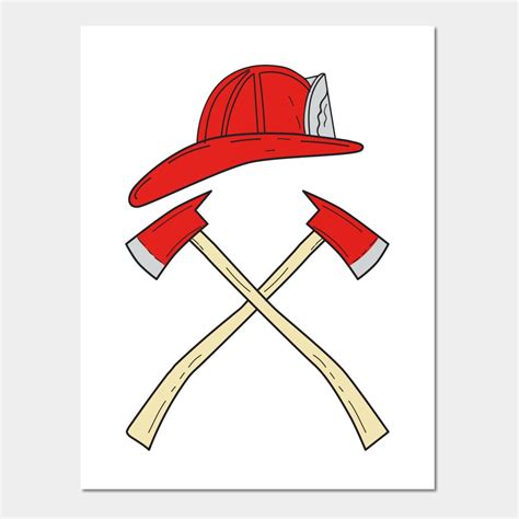 Axe Drawing, Fireman Helmet, Print Design, Art Prints, Drawings, Poster ...