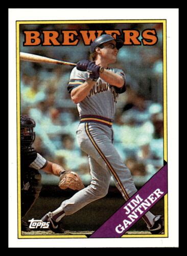 1988 Topps Jim Gantner Milwaukee Brewers 337 NM MINT EBay