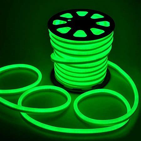 Mangueira Neon De Led Flex Vel Rolo Metros Verde Benluz