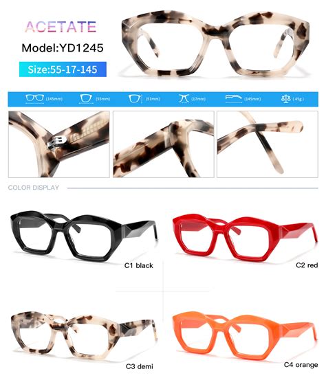 2023 Custom Optical Glasses Spectacle Frames Cat Eye Square Clear ...