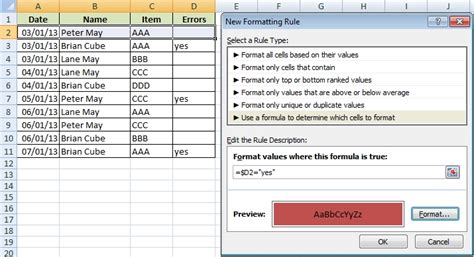 Conditional Formatting Excel 2016 Highlight Row Bermomedical