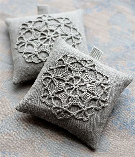 Lavender Sachets Crochet Motif Set Of