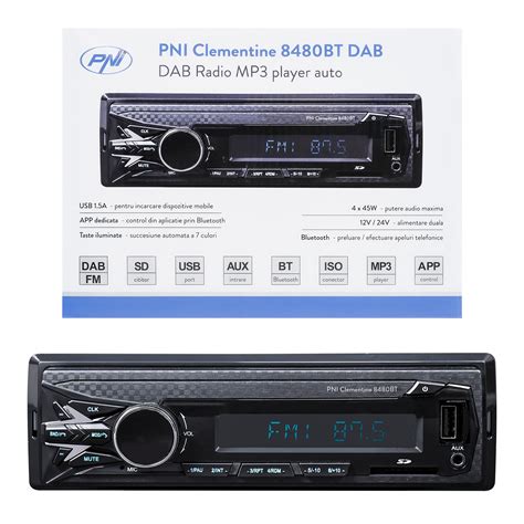 Dab Radio Lecteur Mp3 Pour Voiture Pni Clementine 8480bt 4x45w 12 24v