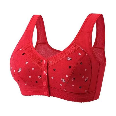 Seniors Support Plus Size Bra For Sagging Breasts Lift Front Closure 2024 Bras Modest Comfy