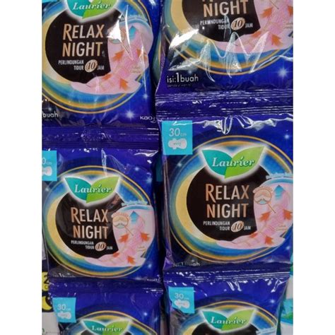 Jual Laurier Relax Night Wing 30cm Isi 6 Sachet Pembalut Wanita