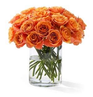 Orange Roses Vase Online Gift And Flowers