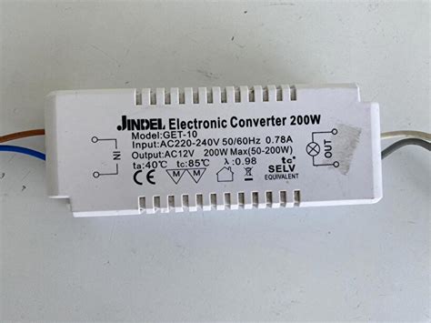 Jindel Get-10 Elektronik Trafo Dönüştürücü 0,78A 220-12V 200W Fiyatları ...