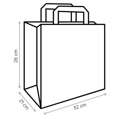 Sacchetti Di Carta Kraft Con Manico Piatto G M X Cm Pezzi