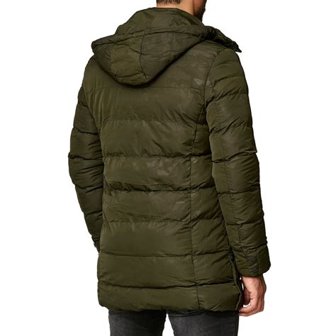 Herren Jacke Winterjacke lange Kapuzenjacke Männer Parka Mantel