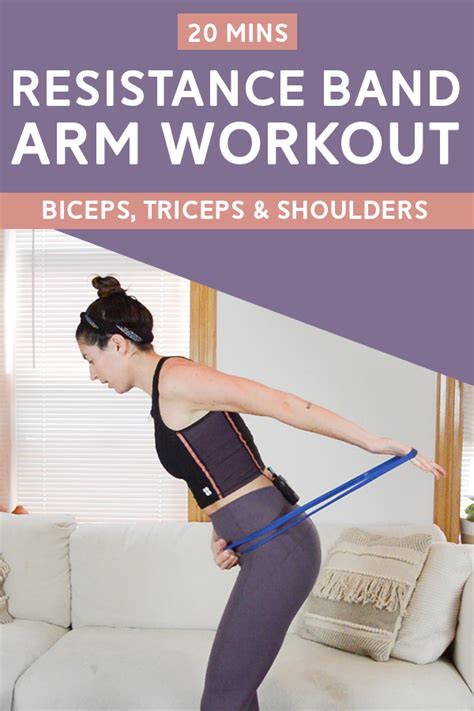 Resistance Band Arm Workout Triceps Biceps