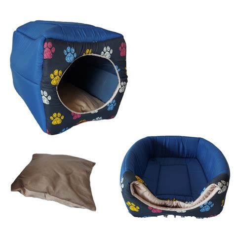 Cama Toca Iglu 3 Em 1 Para Cachorro E Gato Caminha Pet Shopee Brasil