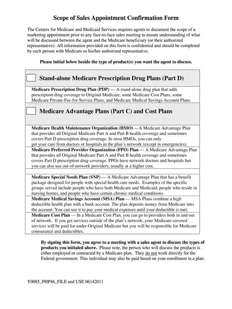 Scope Of Appointment Form Printable Forms Free Online