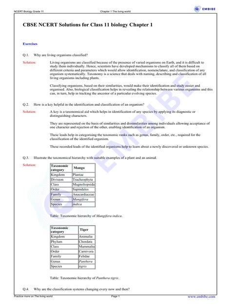 The Living World | PDF | Taxonomy (Biology) | Species