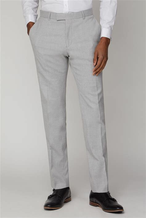 Limehaus Mens Light Grey Skinny Fit Trousers Suit Direct