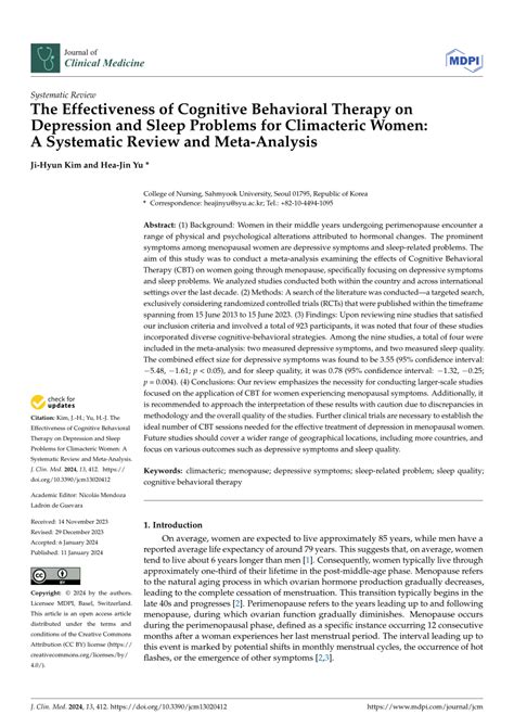 Pdf The Effectiveness Of Cognitive Behavioral Therapy On Depression