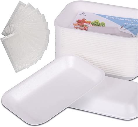 Amazon Rikicaca White Styrofoam Meat Trays Pcs Pack X