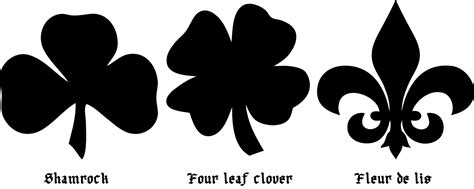 My⇑home Shamrock Four Leaf Clover Fleur De Lis