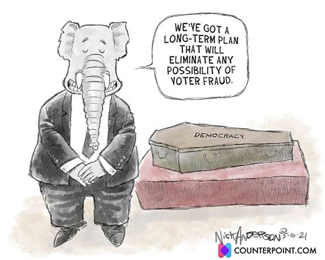 Political Cartoon U.S. gop voter fraud democracy | The Week