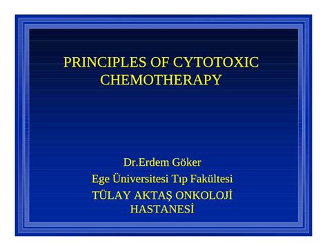 PDF PRINCIPLES OF CYTOTOXIC CHEMOTHERAPY PRINCIPLES OF CYTOTOXIC