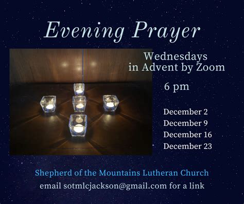 Advent Evening Prayer – Shepherd of the Mountains Lutheran Church (ELCA)