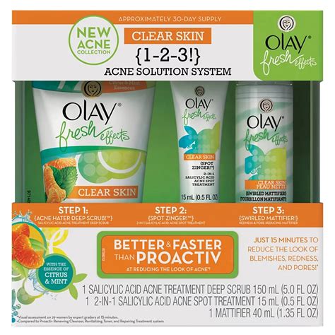 Olay Fresh Effects Clear Skin Acne Solution System - Shop Bath & Skin ...