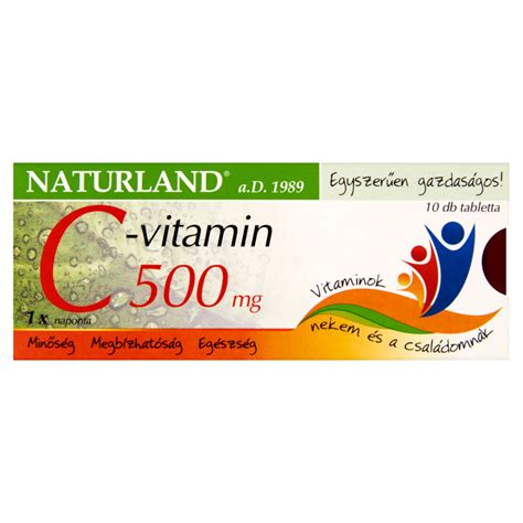 Naturland C Vitamin Tabletta Mg Db Web Ruh Z Ft Naturland