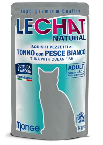 Lechat Natural Adult Pezzetti Di Tonno Con Pesce Bianco Monge It