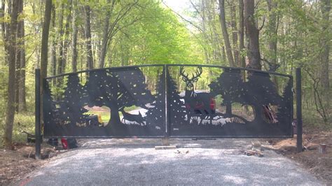 Driveway Gates Decorative Plasma Cut By Jdr Metal Art Whitetail Deer