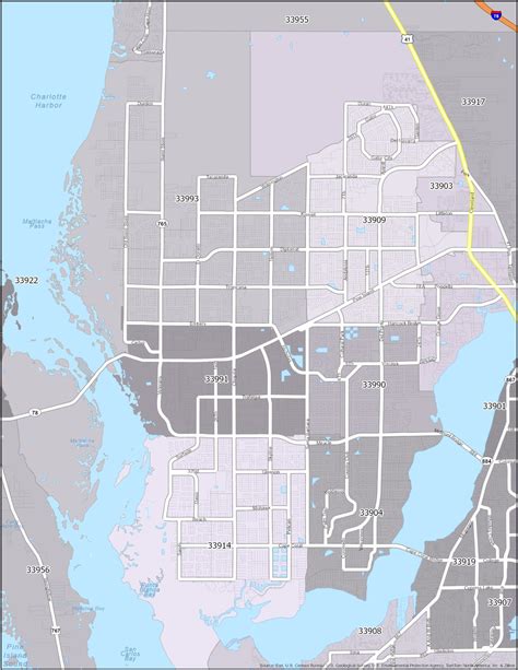 Cape Coral Zip Code Map - GIS Geography