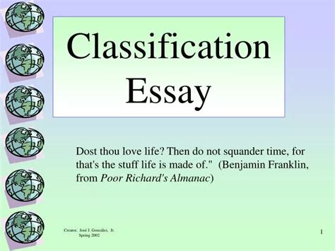 Ppt Classification Essay Powerpoint Presentation Free Download Id