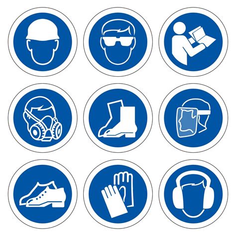 Required Personal Protective Equipment Ppe Symbol Safety Icon 2369280 Vector Art At Vecteezy